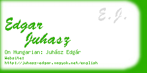 edgar juhasz business card