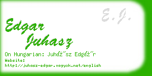 edgar juhasz business card